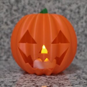Halloween-Teelicht-Kürbis